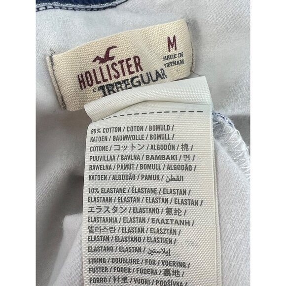 Vintage Y2K Hollister Jersey Stretch Blue & White Striped Bodycon Mini Skirt - Picture 15 of 16